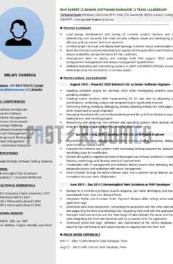 Sample Resume of Senior Software Engineer by FastResumes
